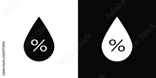 Bild auf Leinwand Humidity icon outline pictogram series