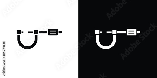 Tableau sur toile Micrometer icon outline pictogram series