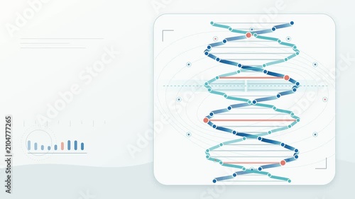 Medical DNA helix data visualization seamless loop