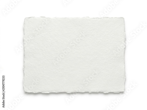 Blank Handmade Paper Sheet with Deckle Edges