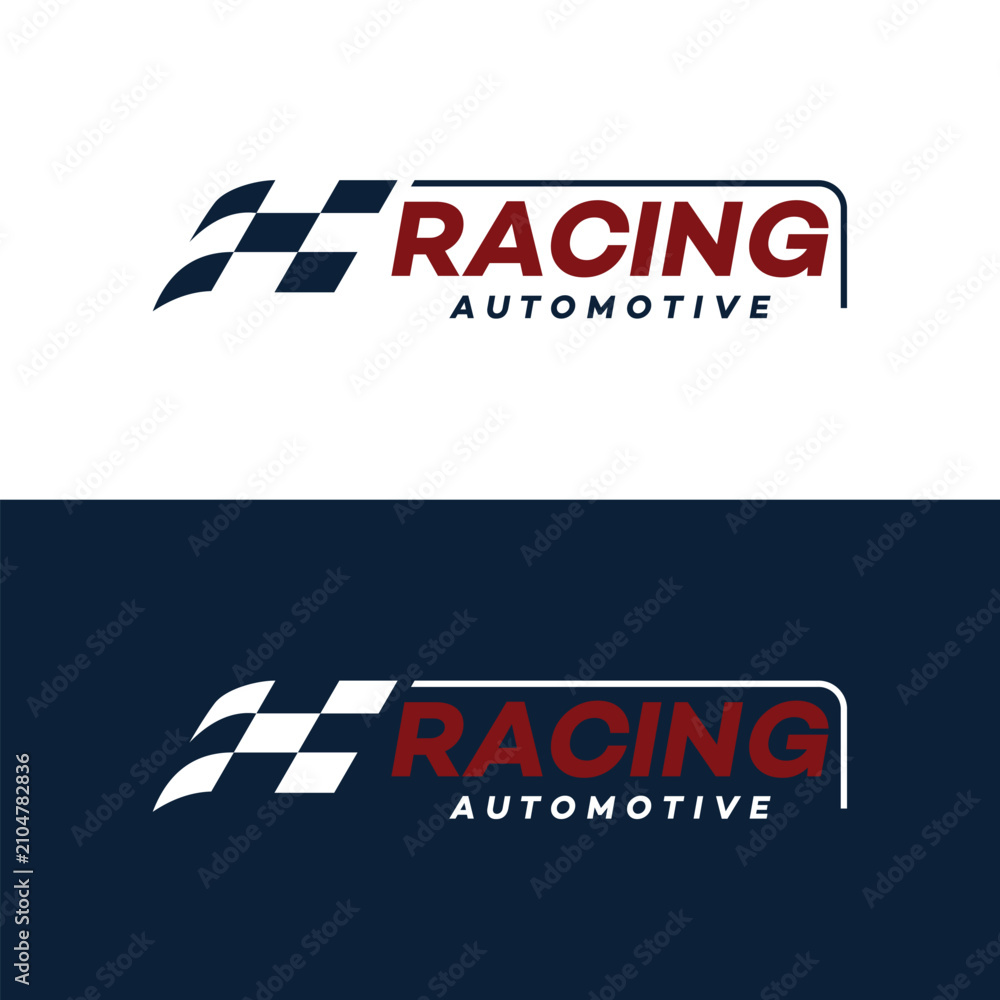 Obraz premium Racing logo design template illustration vector