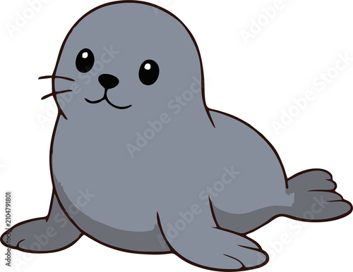 Canvas Print Seal Cute