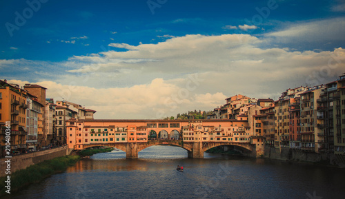 Foto Ponte Vecchio Florence Italy in sunset