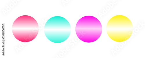 Set color circle gradient noise gradation. Abstract colorful watercolor blur mesh on isolated transparent background