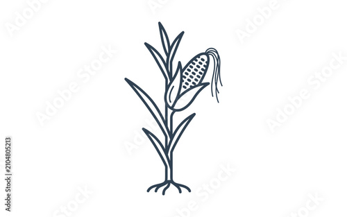Foto Corn Stalk Outline Icon