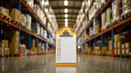 Warehouse inventory checklist for logistics management and supply chain operations