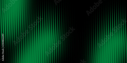 Tableau sur toile Abstract green soundwave background, dark digital audio frequency lines, modern