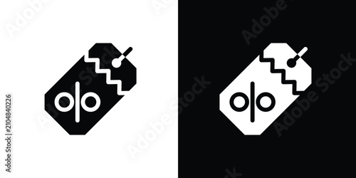 Foto Minimalist Discount Percentage Price Tag Vector Icons for E-commerce Marketing S