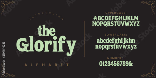 Photography The Glorify Decorative Serif Font For Vintage Branding And Elegant Design Projec