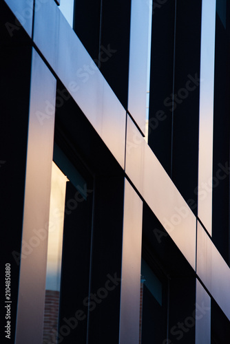 warm light on metal cladding