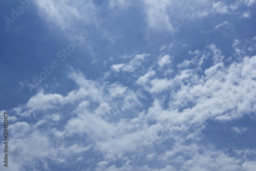 Canvas Print It is a blue sky with fluffy clouds.