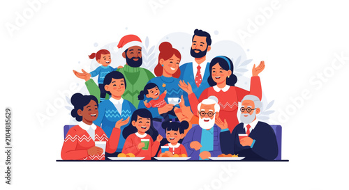 Foto Diverse group of people together.