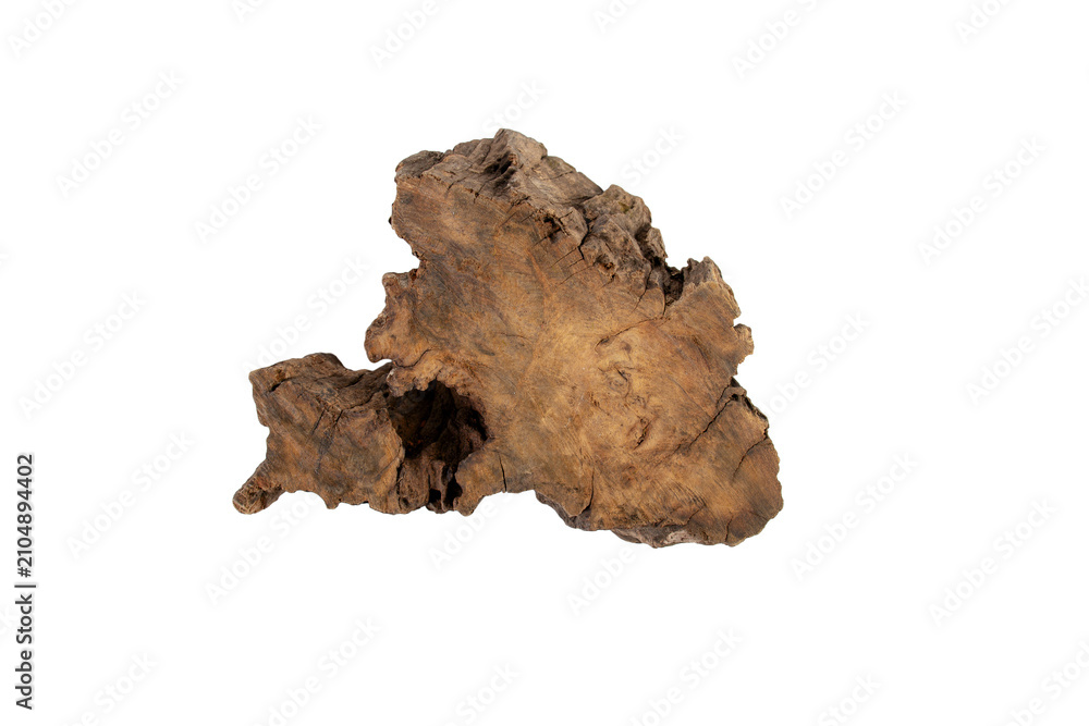 Obraz premium Piece of old wood isolated on transparent background.