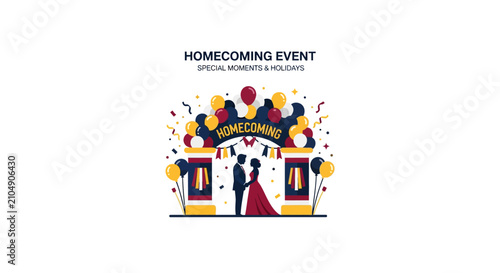 Fotografía Homecoming Event Prom Night Illustration.