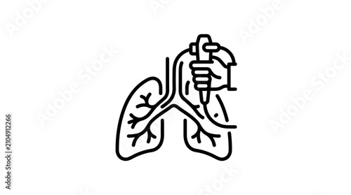 Medical Bronchoscope Illustration