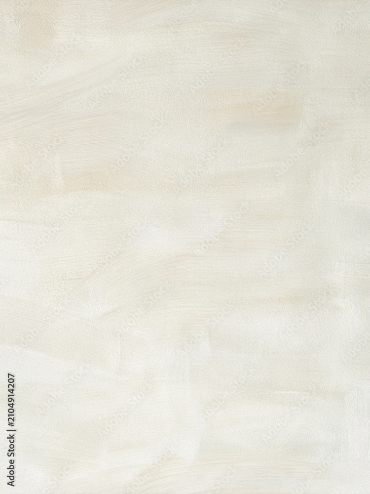 Fototapeta premium Abstract white and beige acrylic texture with hand-painted brush strokes, neutral minimalist canvas background for branding, presentations, wall art and modern design.