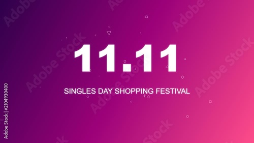 11.11 Singles Day shopping festival promotional background