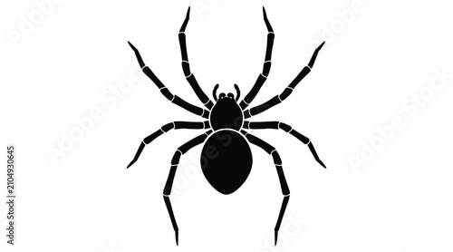 Fotografie Black silhouette of a spider