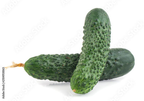 Cucumber isolated on a white background.