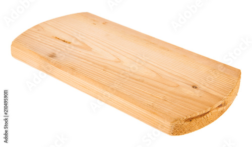 Wooden board isolated on white background.
