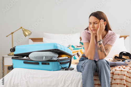 Frustrated young woman stru...