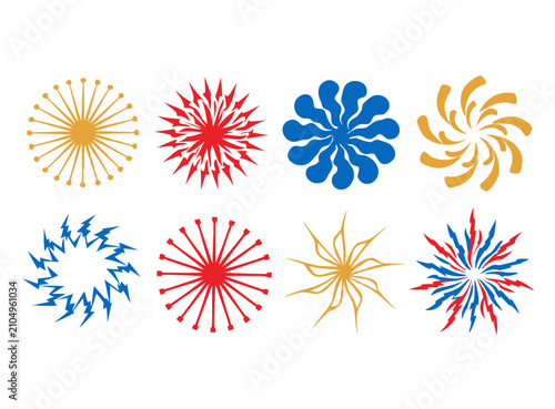 Seamless fireworks pattern design