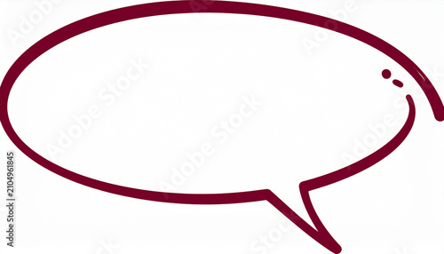 Empty Speech Bubble Illustration for Communication Design