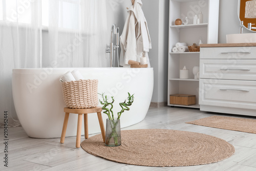 Modern bathroom interior wi...