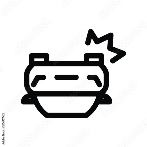 фотографія car flipped outline icon vector design good for web or mobile app
