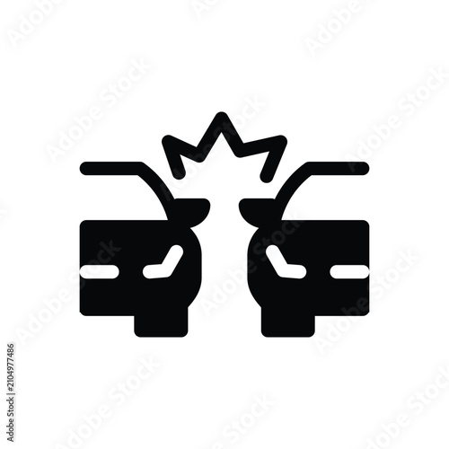 Fotografía sideswipe solid icon vector design good for web or mobile app