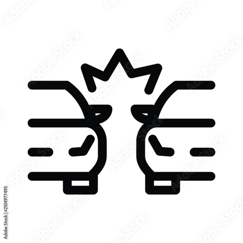Cuadro en lienzo sideswipe outline icon vector design good for web or mobile app