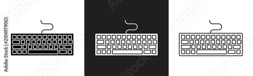 Cuadro en lienzo Keyboard icon set