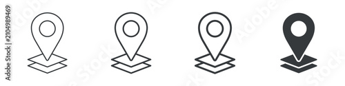 Fényképezés Position Different Icon Set Simple Style Collection