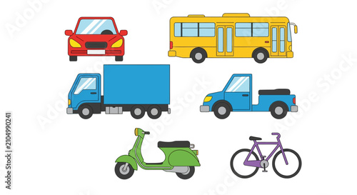 Vehicles Transportation Modes Variety.
