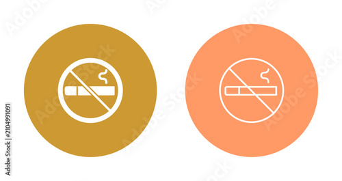 Cuadro en lienzo No Tobacco Icon Design