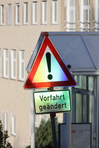 Traffic Sign Indicating Change in Right of Way