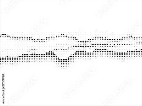 Abstract halftone wave pattern background vector