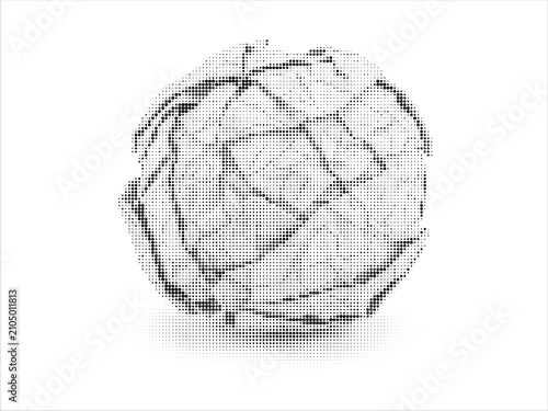 Abstract geometric sphere halftone dot pattern vector