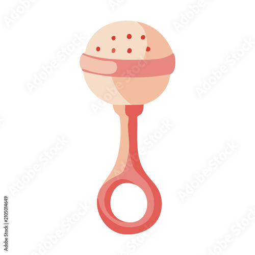 Baby Rattle Toy Icon Illustration