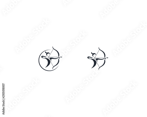 Centaur Archer, mythology creature, Sagitarius Zodiac Sign vector logo icon, fast arch logo from fast archer woman centaur vector for logo, sign, emblem or symbol graphic design vector illustration.