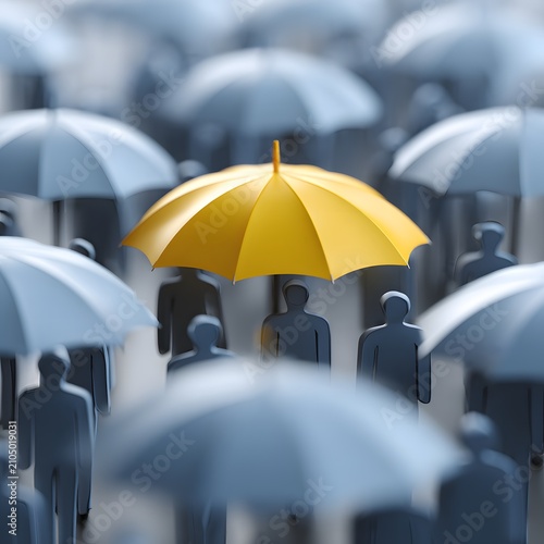 umbrellas in the rain