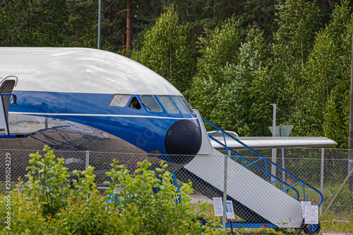 Canvas Print Restored Passenger Aircraft on Public Display