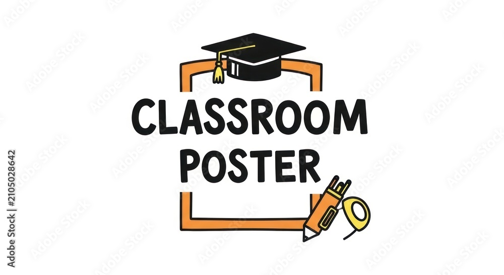 Foto Education Classroom Poster Design Template.