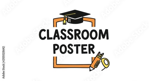 Fotografie Education Classroom Poster Design Template.