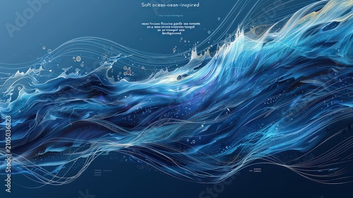 Ocean waves surge in a dynamic display of blue liquid motion and soft flowing textures.