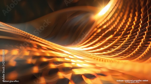 Golden light ripples create an elegant velvet glow effect across a textured surface in deep shadow.