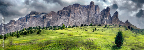 Billede på lærred mountain panorama of Val Gardena in Dolomites  mountain in Italy , south tyrol,