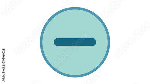 Minus sign in a circle symbol.