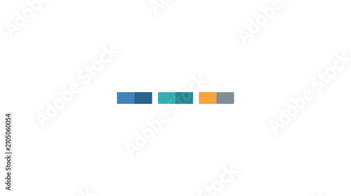 Colorful rectangular blocks in row.