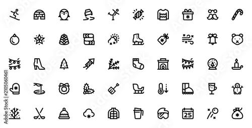 Schilderij op canvas Introvert icon set